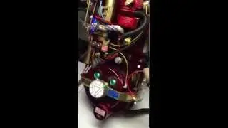 Stark Proton Pack Aluminum parts installed, arc reactor upgraded, stasis box upgrade