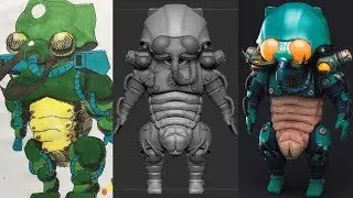 Zbrush Cinema4D SubstancePainter Making Cyborg Stag Beetle