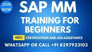 SAP S4 Hana MM Training videos 1 for beginners Call or What's App: +91 8297903103