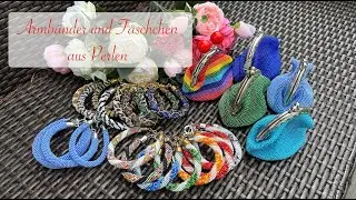 Review: Armbänder und Täschchen aus Perlen. Häkeln mit Perlen. Beaded Bracelet. Animal Print. Pures