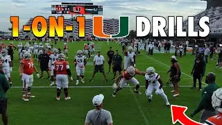1-on-1s Before the Spring Game | Offensive Line vs. Defensive Line | Bain, Mauigoa, Okunlola & Lee