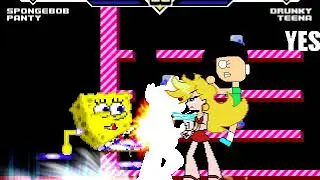 Spongebob and Panty vs Drunky and Teena MUGEN BATTLE