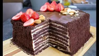 Delicate chocolate cake SPARTAK, it is fantastic