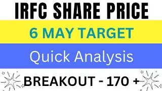 IRFC Share latest News 🗞️- 6 May || Kya Irfc 170 Tak jaye ga 🔥🔥 || IRFC Share Analysis 🙂