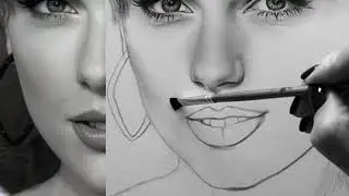 How to shade a realistic face step by step - for BEGINNERS - Taylor Swift