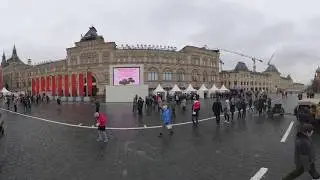 Armored vehicles on Red Square in Moscow in 360º