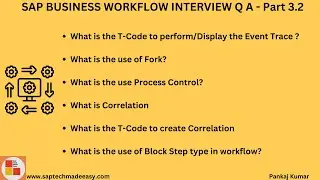3.2 | Workflow Interview I Q | Event Trace | Fork Usage | Process Control | Correlation | SWELS | S?
