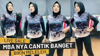 LIVE!! JILBAB CANTIK JUALAN ONLINE!! PAKAI LEGGING HITAM TEMBEM FULL
