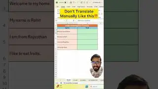 Don't Translate Manually in Excel‼️Instead Use AI Function 