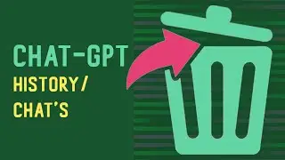 How to delete ChatGPT history | Clear ChatGPT Conversations 🤖💡 #chatgpt