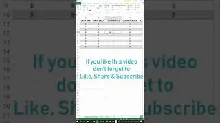 Hide Column & Row in Excel