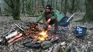 UK Solo Wild Camping In a OEX Tent | Forest Camping | MLMLANT Sleeping mat