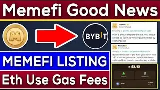 Memefi Mining Listing Update | Memefi Withdrawal Eth Gas Fees | Wallet Setup | Memefi New Update