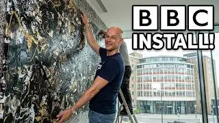 Hanging a MASSIVE painting at the BBC | Behind the scenes!!