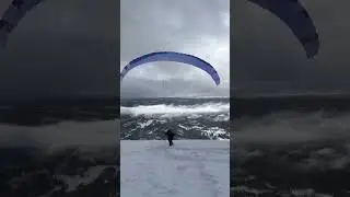 Winter paragliding. BGD Anda Takeoff