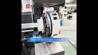 6012L fiber laser pipe cutting machine with semi automatic pipe feeding system #laserpipecutting