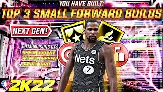 THE *TOP 3 MOST RARE* BEST SMALL FORWARD WING BUILDS ON NBA 2K22 NEXT GEN! (ALL BUILDS W 100 BADGES)
