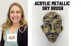 Metallic Dry Brush on Clay | Acrylic Paint Cold Finish