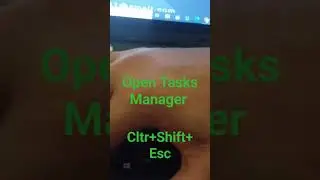 How to open Tasks Manager