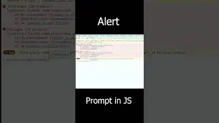 Alert and Prompt in Js #codewithme #coding #javascriptframework