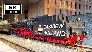 [5K] Steam Power! BR 01 Cab Ride on Main Line: Breda - Roosendaal CABVIEW HOLLAND SSN 18 sep 2021