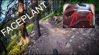 Bragg Creek Mountain Biking trails, MTB fail, FACEPLANT, MTB Crash,  