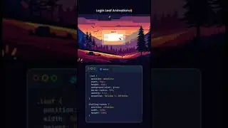 Leaf Falling log in animation page using html and css . . .