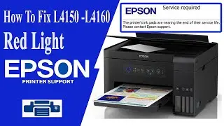 Epson L4150 Red Light Blinking Fix | Adjustment Program | Service Required Error Fix