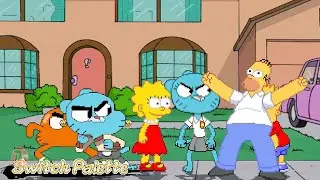 TEAM GUMBALL, DARWIN & NICOLE WATTERSONS vs TEAM HOMER, BART & LISA SIMPSONS | BEST OF 3