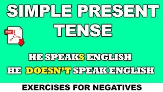 Simple Present Tense Exercises + PDF - Negative forms - Easy English Lessons