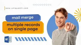 mail merge multiple records on single page