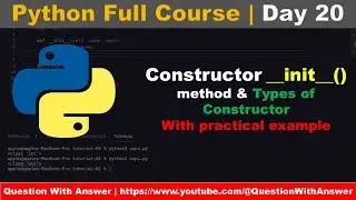 python topics | Constructors in Python | python lectures | Python tutorial 