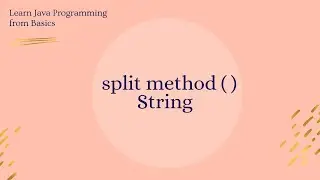 String split ( ) method in Java