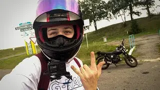 First full-fledged long-distance trip to Mozyr | 200 km at a time | Caught in the rain
