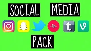 SOCIAL MEDIA ICONS PACK GREEN SCREEN