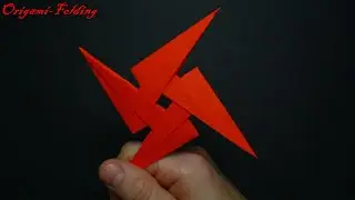 How to make a shuriken out of paper. Origami shuriken. Origami-Folding