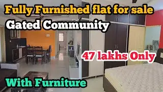 47 Lakhs Only || Fully Furnished flat for sale in Hyderabad || Gated Community || Code: PAR-348.
