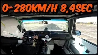 Donkey Tec 1300PS Golf2 Vr6 Turbo 0-280 Km/h 8, Sec. 1/4Mile