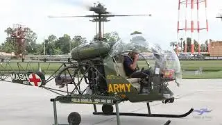 BELL 47 HELICOPTER - FLIGHT @ FANTASY OF FLIGHT