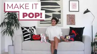 Modern art and Abstract Pillows at Modest Hut