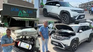 2023 Maruti Suzuki Brezza, CNG Kit install in Brezza 2023, LandiRenzo CNG Kit install, Jain Auto Gas