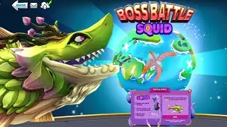 NEW BOSS BATTLE SQUID GAMEPLAY (GAIA VS COLOSSAL SQUID BOSS) - Hungry Shark World