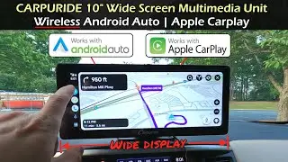 CARPURIDE 10” Wide Screen Wireless Android Auto & Apple Carplay | W103