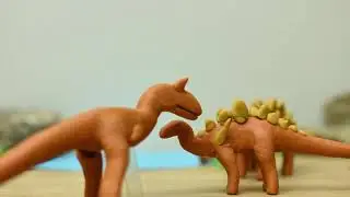 The hunt | clay dinosaur fight