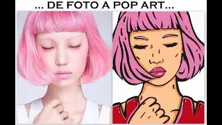 Cómo pasar una foto a POP ART /#121 / Pintura acrílica sobre tabla / Pink Think / Aprender a dibujar