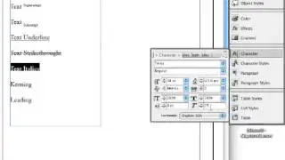 Indesign tutorial Text Formatting