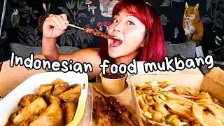 NOODLE STIR FRY & SATAY SKEWERS...VEGAN INDONESIAN FOOD MUKBANG | Munching Monday Ep.135