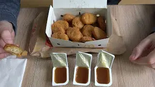 20 Pieces McPlant Nuggets Box Mukbang Eating ASMR