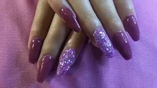 Uñas Acrílicas con glitter