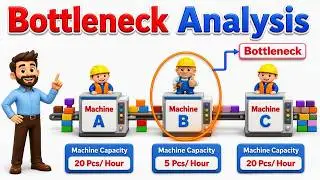 What is Bottleneck Analysis in Lean manufacturing ? | Bottleneck Analysis in explained with ✅𝐄𝐗𝐀𝐌𝐏𝐋𝐄